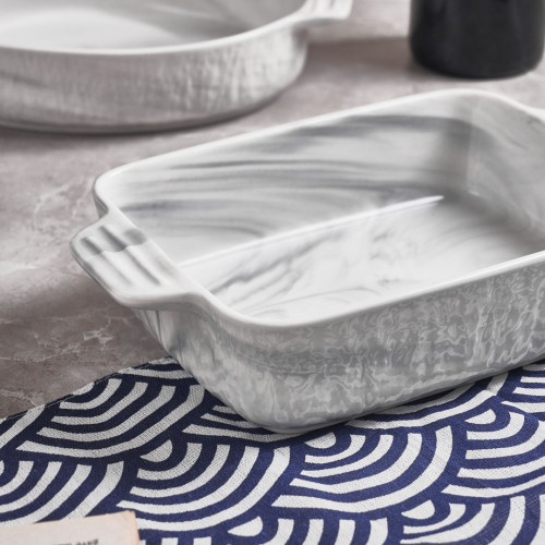 Rectangular Marble Glazed Baking Pan 10" 6