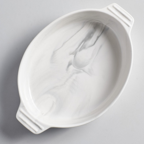 Oval Marble Glazed Baking Pan 10"
