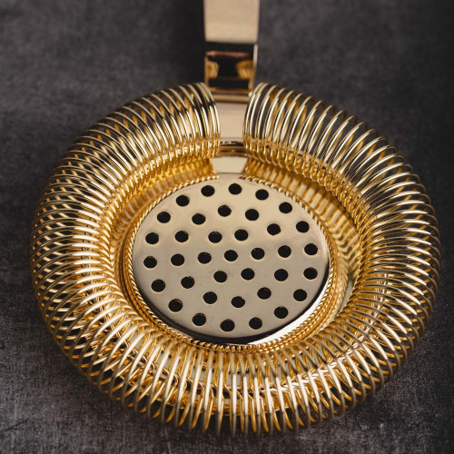 Hawthorne Ice Cocktail Strainer Gold 2