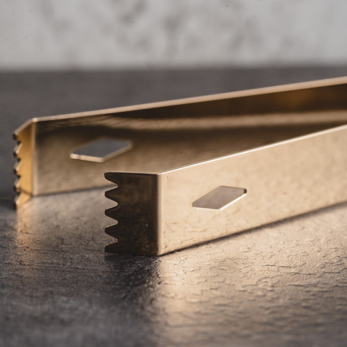Stainless Steel Ice Tong Gold 2