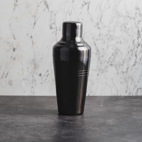 Classic Cobbler Cocktail Shaker 400ml Black