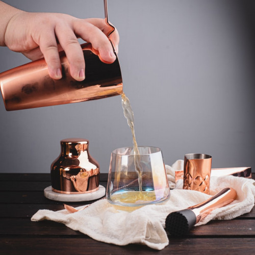 Parisian Cocktail Shaker 550ml Rose Gold 6