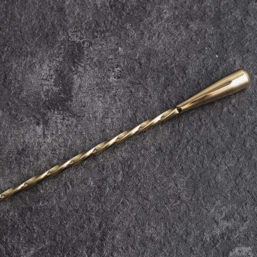 12 inches Cocktail Mixing Spoon Gold 2