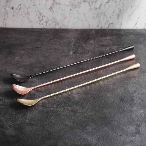 12 inches Cocktail Mixing Spoon Gold 4