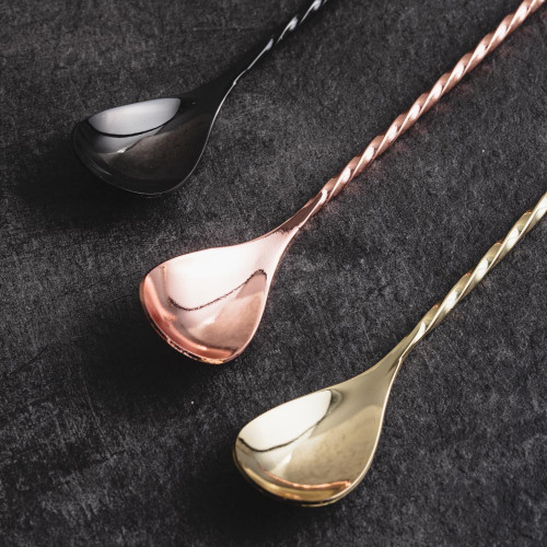 12 inches Cocktail Mixing Spoon Gold 7