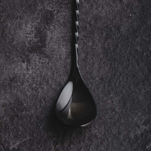 12 inches Cocktail Mixing Spoon Black 2