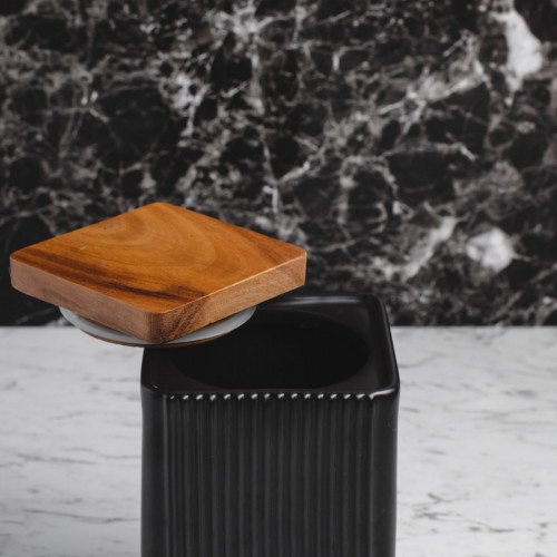 Minimalist Kitchen Canister 1000ml Black 3