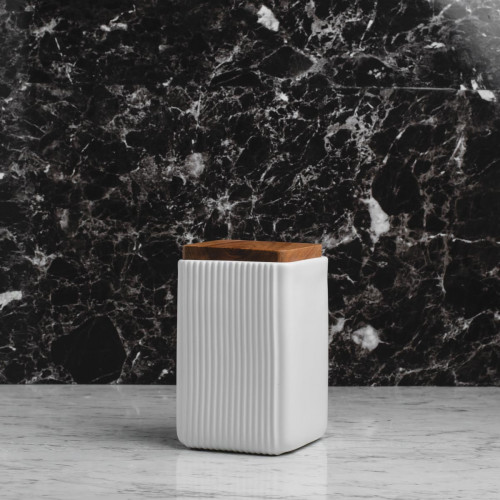 Minimalist Kitchen Canister 1000ml White