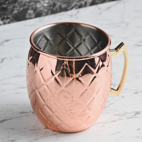 Moscow Mule Diamond 500ml Rose Gold Mug 3