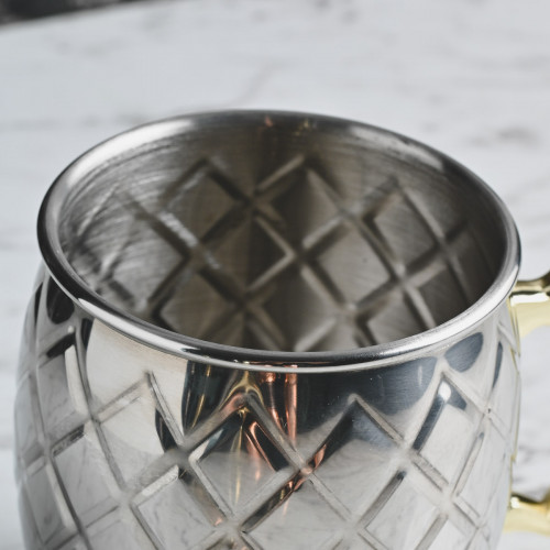 Moscow Mule Diamond 500ml Silver Mug 4