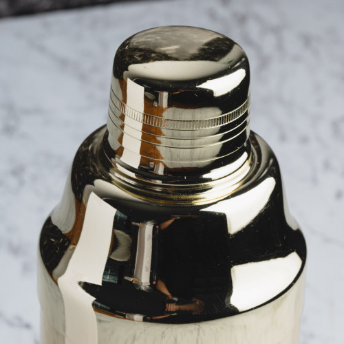 Oval 3-pieces Cocktail Shaker 500ml Gold 2