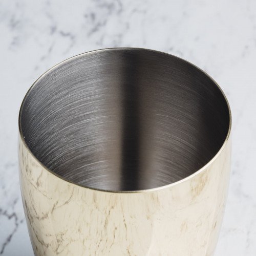 Oval 3-pieces Cocktail Shaker 500ml Gold 4