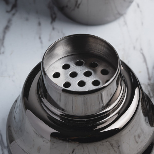 Oval 3-pieces Cocktail Shaker 500ml Black 3