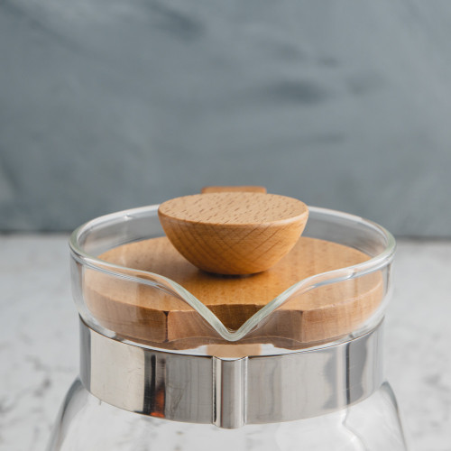 Glass Coffee Server w Wooden Handle 3