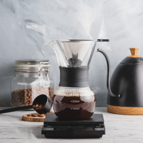 Hourglass Coffee Server w Strainer 5