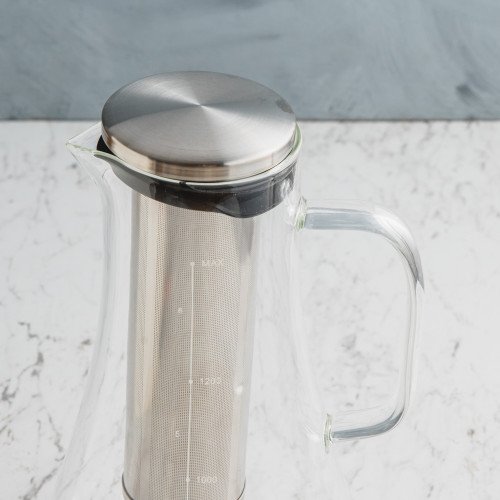 Glass Coffee Brewer w Build-In Filter Tube 1200ml 2