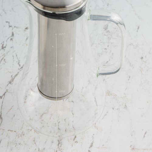 Glass Coffee Brewer w Build-In Filter Tube 1200ml 3