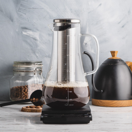 Glass Coffee Brewer w Build-In Filter Tube 1200ml 5