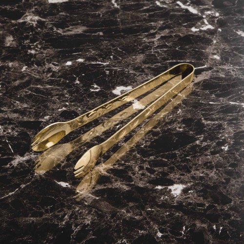 Metallic Ice Tong Gold