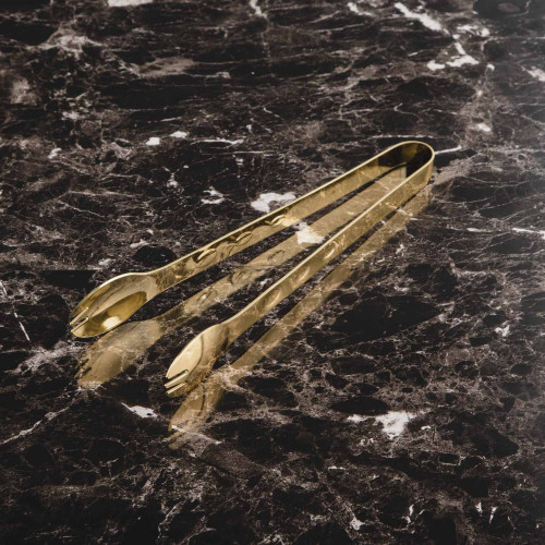 Metallic Ice Tong Gold