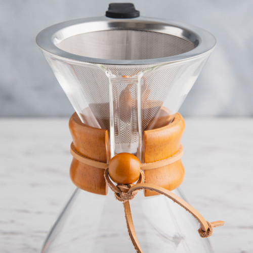 Hourglass Server Wooden Collar 400ml w/ Dripper 4