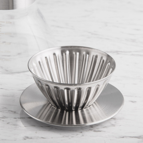 Glass Server Set Wood Handle 500ml w/ Dripper 2