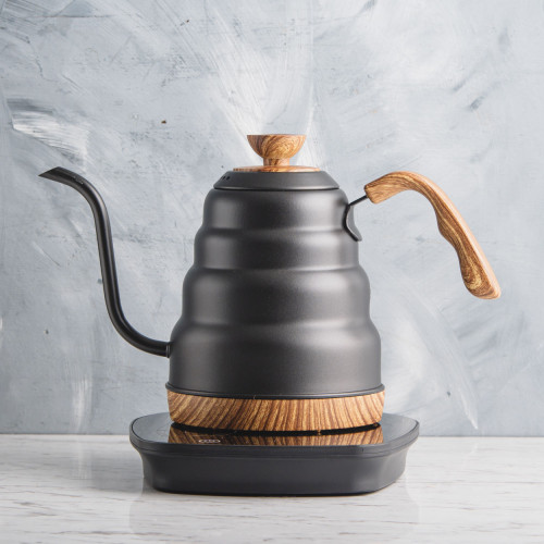 Electric Gooseneck Kettle Set Wood & Black 1L