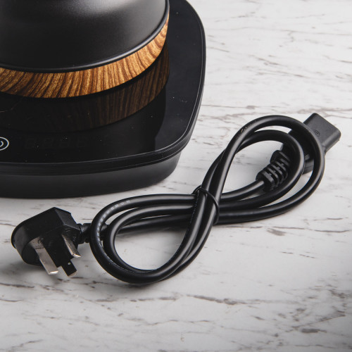 Electric Gooseneck Kettle Set Wood & Black 1L 4