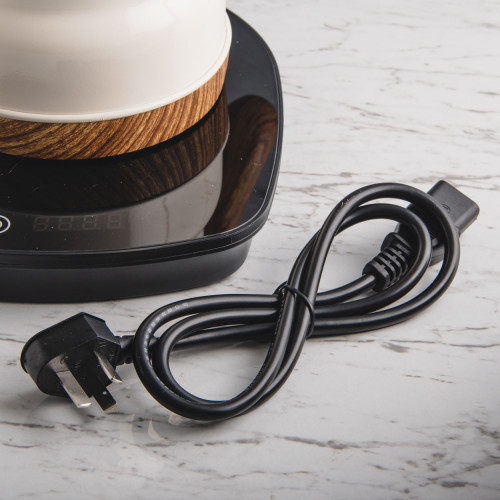 Electric Gooseneck Kettle Set Wood & White 1L 5