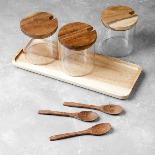 Glass Spice Jar 3 Pieces Set 2