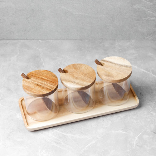 Glass Spice Jar 3 Pieces Set 4