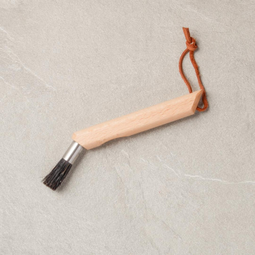 Coffee Grinder Brush / Beech Brown + Cloth Bag 4