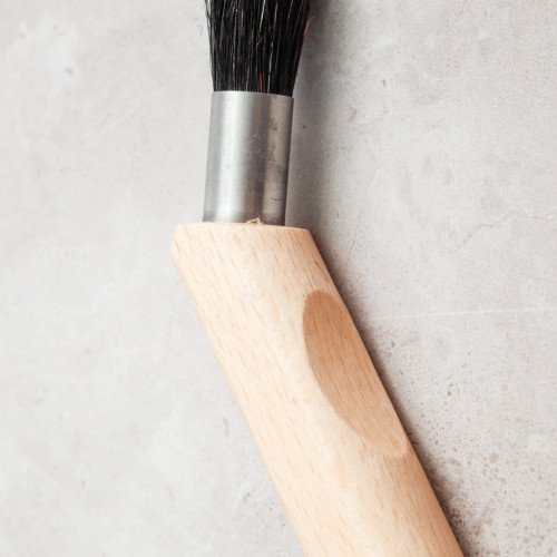 Coffee Grinder Brush / Beech Brown + Cloth Bag 5
