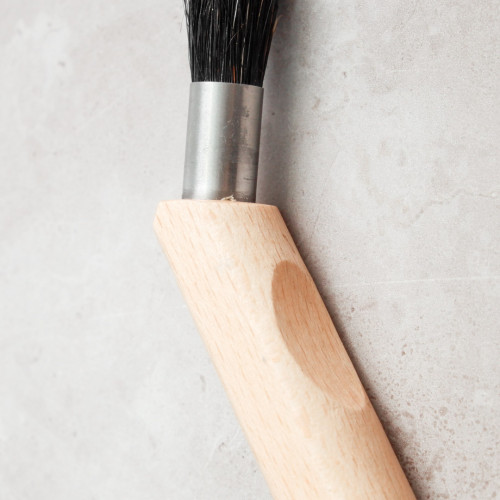 Coffee Grinder Brush / Beech Brown + Cloth Bag 5