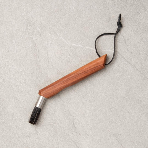 Coffee Grinder Brush / Walnut Brown + Cloth Bag 2