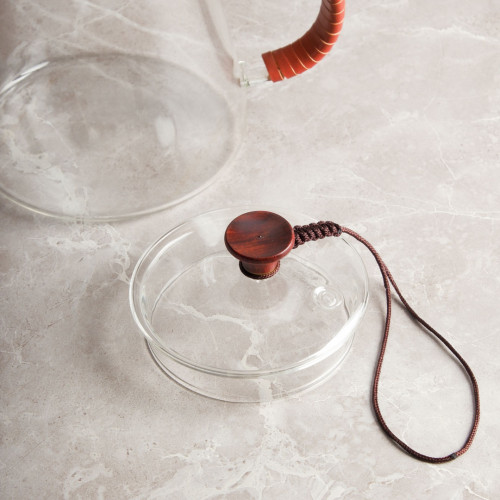 Vintage Style Glass Kettle 600ml - Straight Handle 3