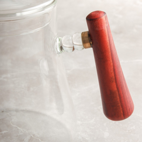 Vintage Style Glass Kettle 600ml - Straight Handle 4