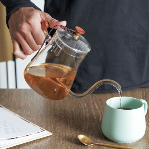 Vintage Style Glass Kettle 600ml - Straight Handle 5