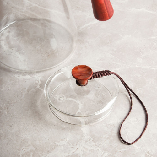 Vintage Style Glass Kettle 600ml - Braided Handle 2