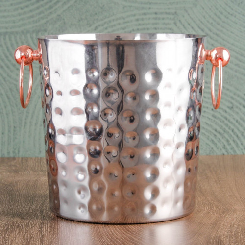 Stainless Beverage Tub Rose Gold Handle