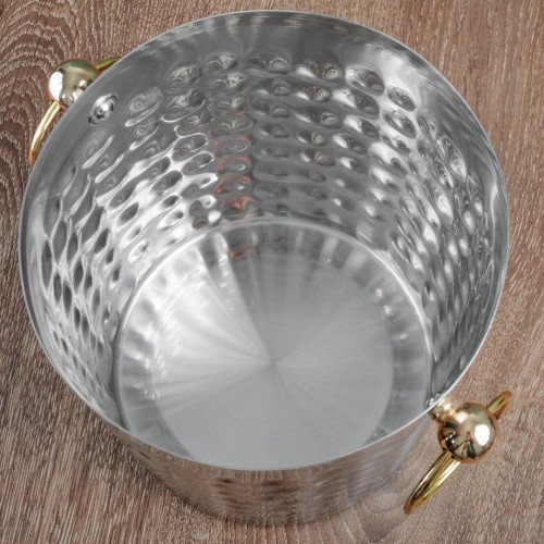 Stainless Beverage Tub Gold Handle 2
