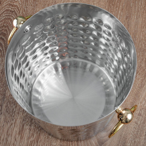 Stainless Beverage Tub Gold Handle 2