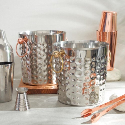 Stainless Beverage Tub Gold Handle 4