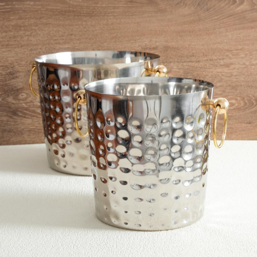 Stainless Beverage Tub Gold Handle 5