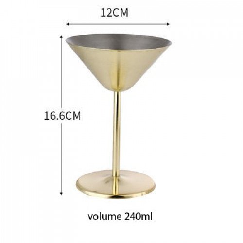 Stainless Steel Martini Cup 240ml - Silver 7