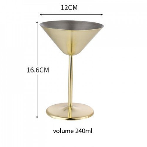 Stainless Steel Martini Cup 240ml - Silver 7