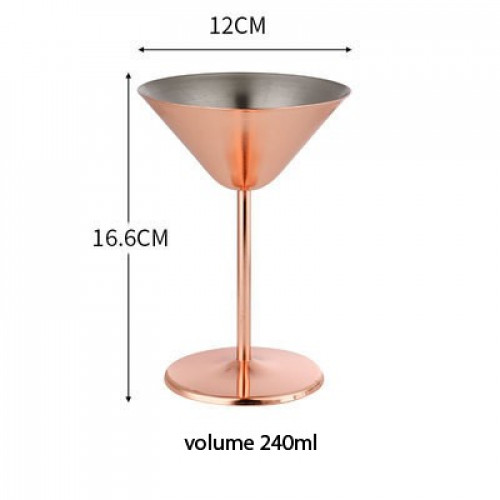 Stainless Steel Martini Cup 240ml - Gold 6