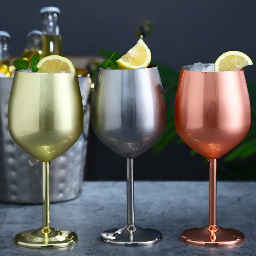 Stainless Steel Wine Glass 500ml