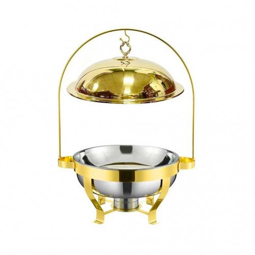 Chafing Dish Heating Stove Pot Gold 8L
