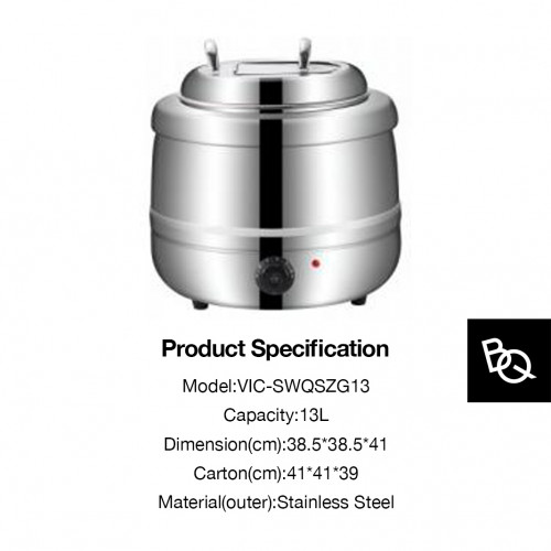 Soup Warmer Cooking Pot Stainless Steel 13L 2